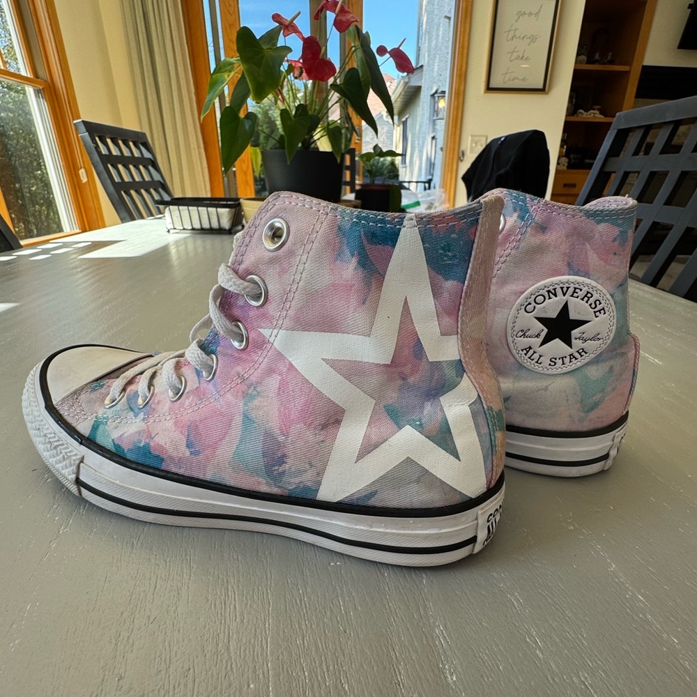 Converse Multicolor High-Top Sneakers with Star